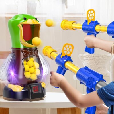 Movable Duck Shooting Toys for Kids 3 4 5 6 7 8 9 Years Old Movable Shooting Game with 24 Balls 2
