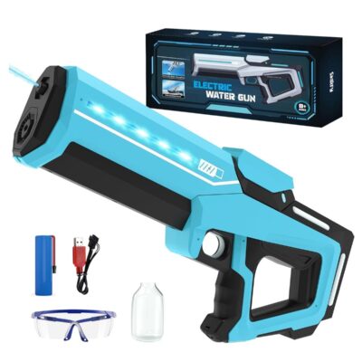 Electric Water Guns with Lighting Effects, Automatic & Manual Dual Mode High Capacity Squirt Guns,