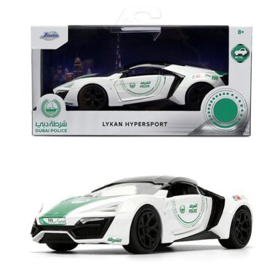Jada Dubai Police W Motors Lykan Hypersport Die-Cast Collectible Model Car with Opening Doors,