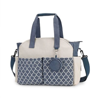 Multi-Functional Diaper Tote with Built-in Changing Pad – Travel Baby Bag with Adjustable Strap &