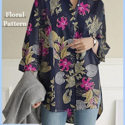 Ladies Stylish Lapel Shirt for Daily Commute Single-Breasted Long Sleeve Top with Simple Design and