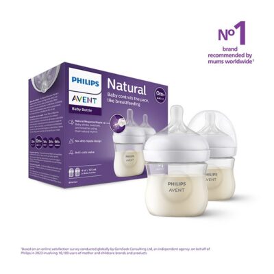 Brand: philips avent, type: baby bottle, capacity: 125 ml, set of 2, newborn flow teat, petals
