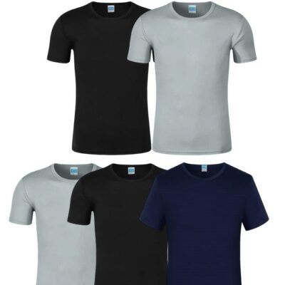 5 Pack T-Shirt For Men, Quick Dry Sports Tee Shirt, Men's Crew Neck T-Shirts Summer Basic Tops