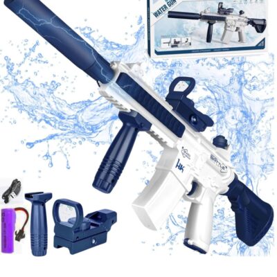 Electric Water Guns, M416 Kids Toy Gun, Automatic Powerful Water Shooting Toy up to 32FT, Kids Safe