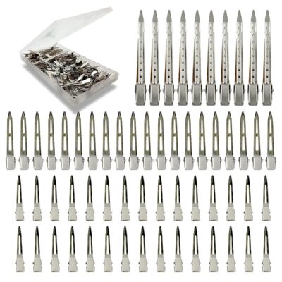 Loucky 60 PCS Duckbill Clips Set - High-quality metal hair clips, Heavy Duty Rustproof Alligator