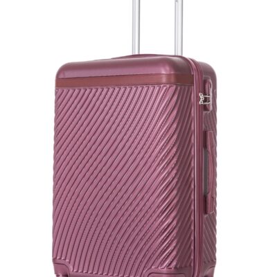 Hard Case Travel Bag Luggage Trolley For Unisex ABS Lightweight Suitcase with 4 Spinner Wheels