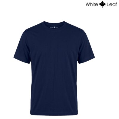 WHITE LEAF Men's Round Neck T-Shirt 1 Piece – 100% Combed Cotton Breathable Comfortable Casual