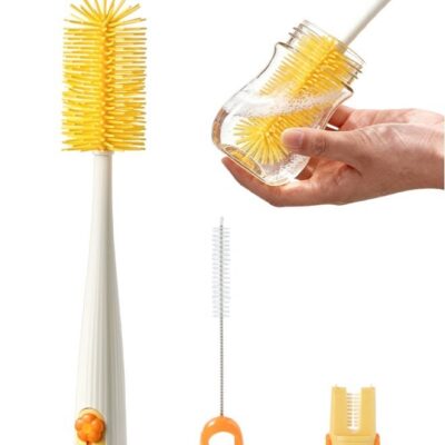 Baby Bottle Cleaning Brush Set, 5-in-1 Multi-Function Silicone Cleaning Brushes, including Silicone