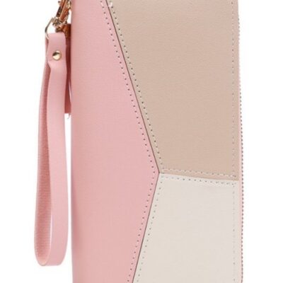 New Ladies Long Zipper Wallet, Women's Large Capacity Mobile Phone Bag, Versatile Stitching Color