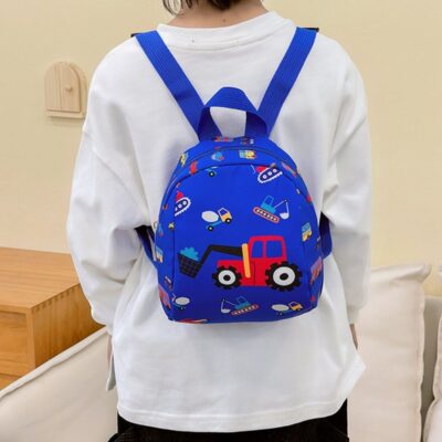 Kid's Kindergarten Schoolbag Car Design Cartoon Bag Large Capacity Adjustable Strips Youngsters's
