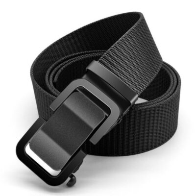 Men's Nylon Tactical Duty Belt, Outdoor activity ratchet belt with Heavy Duty Seatbelt Buckle