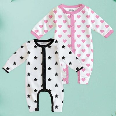100% Cotton Full Sleeves Baby Romper,Sleepsuit for Baby Girls & Boys _(Pack of 2) Added to cart
