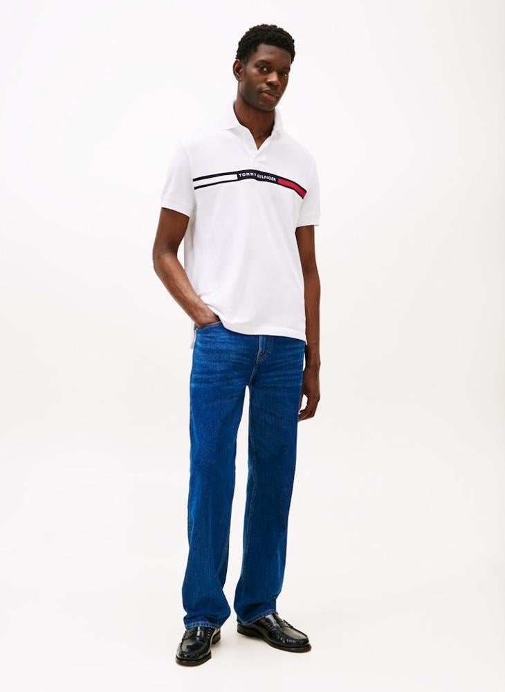 This stretch cotton pique polo shirt embraces sports-inspired style, with its smart embroidered - Image 3