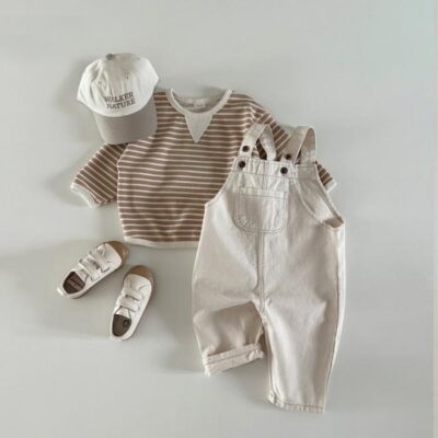 Autumn Children's Clothing New Korean Style Denim Suspender Pants Children's Trendy Match Boys And
