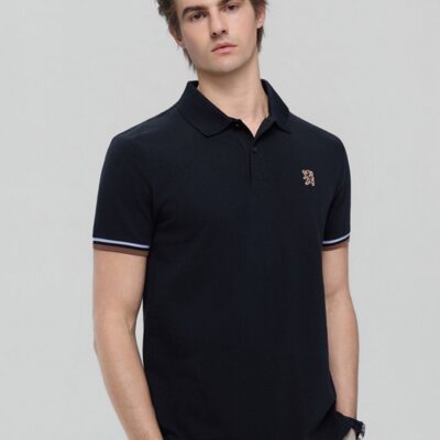 Upgrade your smart‑casual essentials with this men’s slim-fit polo, crafted from premium cotton