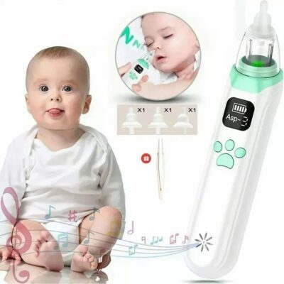 Electric Silent Baby Nasal Aspirator Automatic Nose Cleaner With Silicone Nose Tips Music Soothing