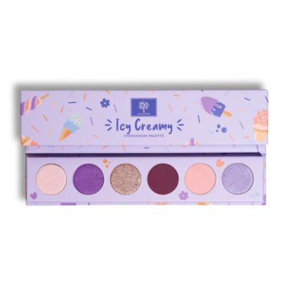 Explore the coolest shades of Icy Creamy Eyeshadow Palette by using the medium brush for blending