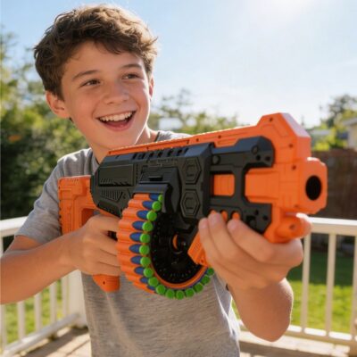 Street viper big blaster motorized dart gun toy including 30 soft foam bullet darts, 60-foot firing