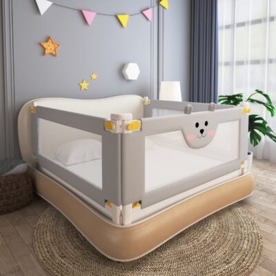 Adjustable Baby Bed Rail Guard With No-Drill Installation, Toddler Safety Side Barrier, 2M Grey