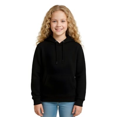 Kids Girls Hoodie – Long Sleeve Hooded Pullover With Kangaroo Pocket – Soft Cotton For School,