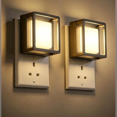 LED Night Light, 60LM Plug in Wall Light with Dusk to Dawn Sensor, Dimmable Night Light for