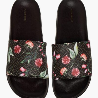 Step into comfort and style with these chic floral print slide sandals, perfect for casual outings
