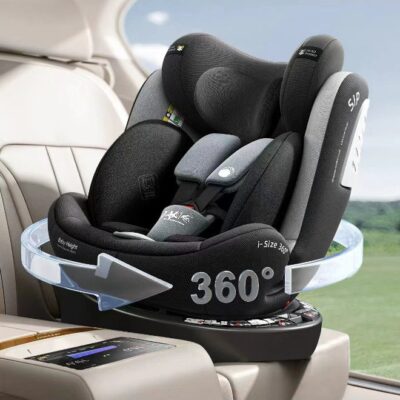 Heekin 360 Swivel i-Size Baby Car Seat with ISOFIX, for Newborn to 12 Years Old (40-150cm), Group