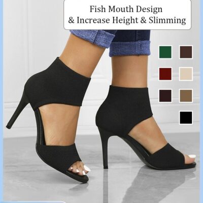 Minimalist Stiletto Heeled Shoes for Women Ankle Strap Sandals Ladies Elegant Peep Toe High Heels