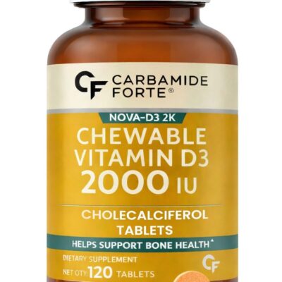 Chewable Vitamin D3 2000IU Cholecalciferol Tablets For Bone And Immune Health D3 Supplement Raspberry Flavour 120 Tablets