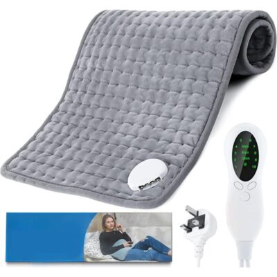 BIVATU Electric Heating Pad – 6 Temperature Levels, Auto Shut-Off, 87-Inch Power Cord, Machine Washable – Pain Relief for Back, Neck, Shoulders, Abdomen, and Period Cramps