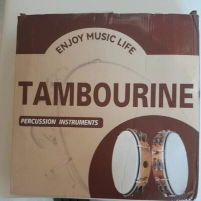 Double Row Headed Tambourine - Professional Wood Percussion Instrument