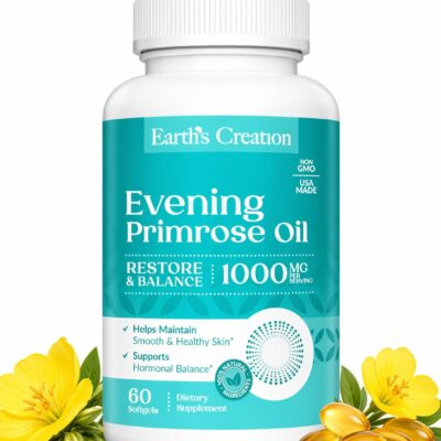 Evening Primrose Oil 1000mg Capsules Balance PMS Relief & Healthy Skin Support