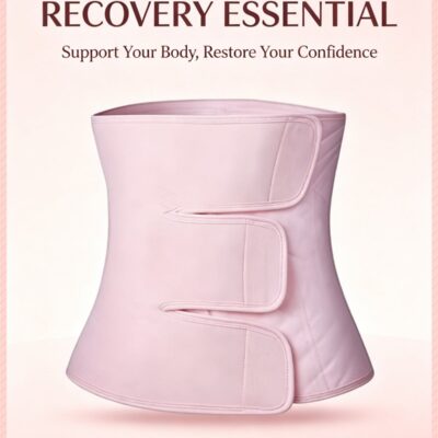 Postpartum Belly Band 4-Layer Cotton Postnatal, Abdominal Wrap, 3 Adjustable Closures with 5 Steel Bones Back Support Post Pregnancy Waist Trainer for C-section & Natural Birth