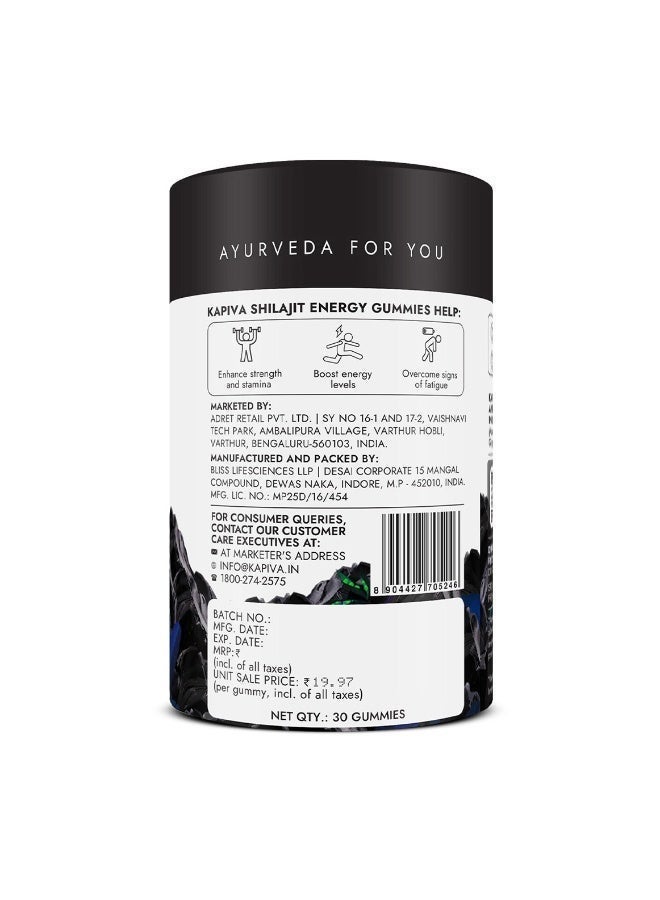Kapiva Himalayan Shilajit Energy Gummies with Ashwagandha | Ginger Honey Flavor | 30N - Image 5