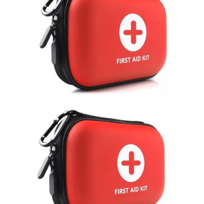 132 Pcs First Aid Kit + Survival kit For Treat, Protect Minor Cuts, Scrapes Multipurpose Use For Home, Office, Car, School Emergency First Aid Kits For Outdoor Camping & Sports (2 Pack)