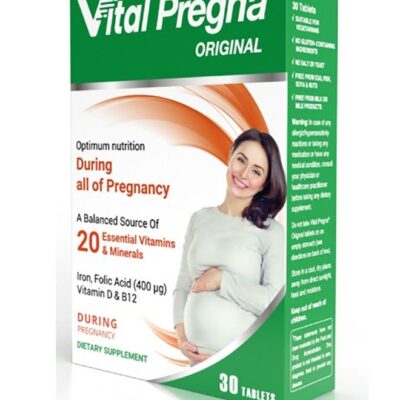 Pregna Original With Folic Acid (400 Iu), Vitamin D And B12 30 Tablets