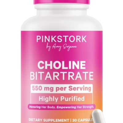 Choline Bitartrate, 550 mg per Serving, Highly Purified,Honoring Her Body Empowering Her Strength 30 Capsules, Dietary Supplement