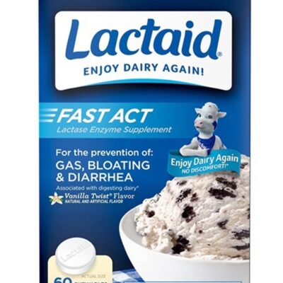 Fast Act Lactase Enzyme Supplements 60 Chewables
