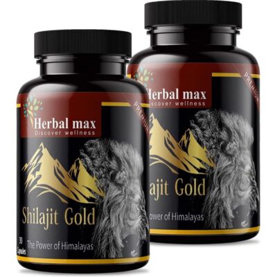 Herbal max Shilajit/Shilajeet Gold Pure Extract 800 mg, Pack of 2