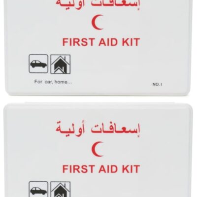 Portable First Aid Kit, 42 Pieces in Box, For Car and Home (Pack of 2)