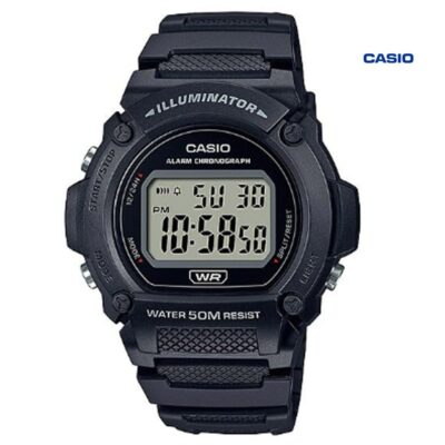 Casio W-219H-1AVDF Digital Watch For Men, Black