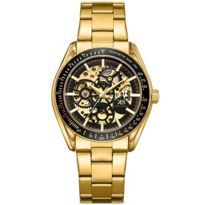 Kenneth Scott Mens Mechanical Black Dial Watch - K22312-GBGB