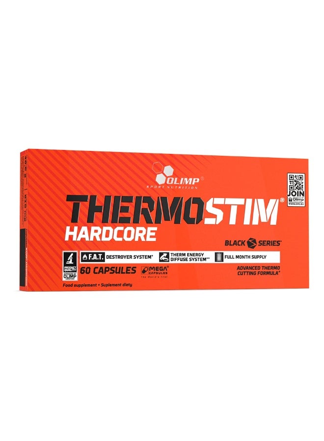 Sport Nutrition Thermostim Hardcore, 60 Capsules, Metabolism & Energy Support for Active Lifestyles
