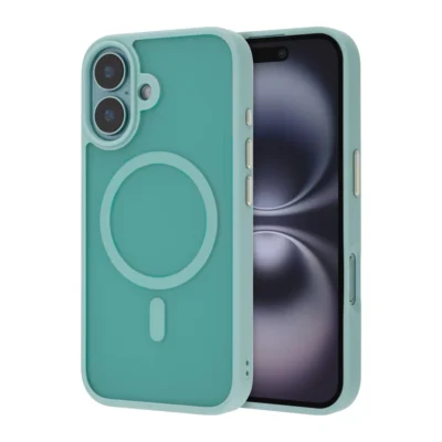 Infinyty Matt Soft Touch Case Gleam for iPhone 16 - Teal - GLE006X04