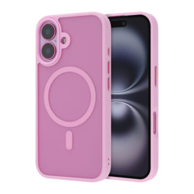 Infinyty Matt Soft Touch Case Gleam for iPhone 16 - Pink - GLE003X04