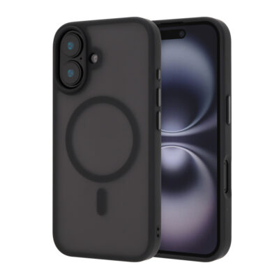 Infinyty Matt Soft Touch Case Gleam for iPhone 16 - Black - GLE001X04