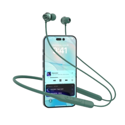 Grabit Neckband Wireless Earphones - Comfortable Fit - Green - GNB-100B