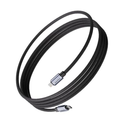 Blupebble PowerFlow 27W USB-C to Lightning Braided Cable 2 Metre - BP-PFUSBCL2BR27W-BK