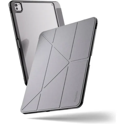 Blupebble New Yorker Slim Case with Y-Fold Stand for iPad Pro 13-inch 2024 - Grey - NEWYORKER13PRO24-GY