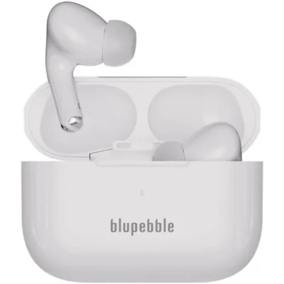 Blupebble TuneFlow Pro True Wireless Earbuds with Active Noise Cancelling - White - BP-TUNEFLOWPRO-WH